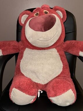 Disney Lotso Plush Bear - Pink and Cream